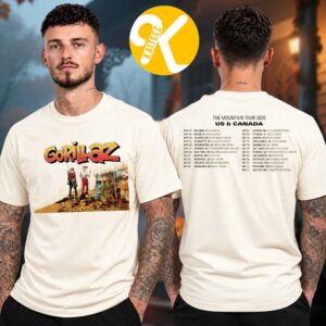 Gorillaz The Mountain Tour 2026 US Canada Tour Dates Two Sided Unisex T-Shirt