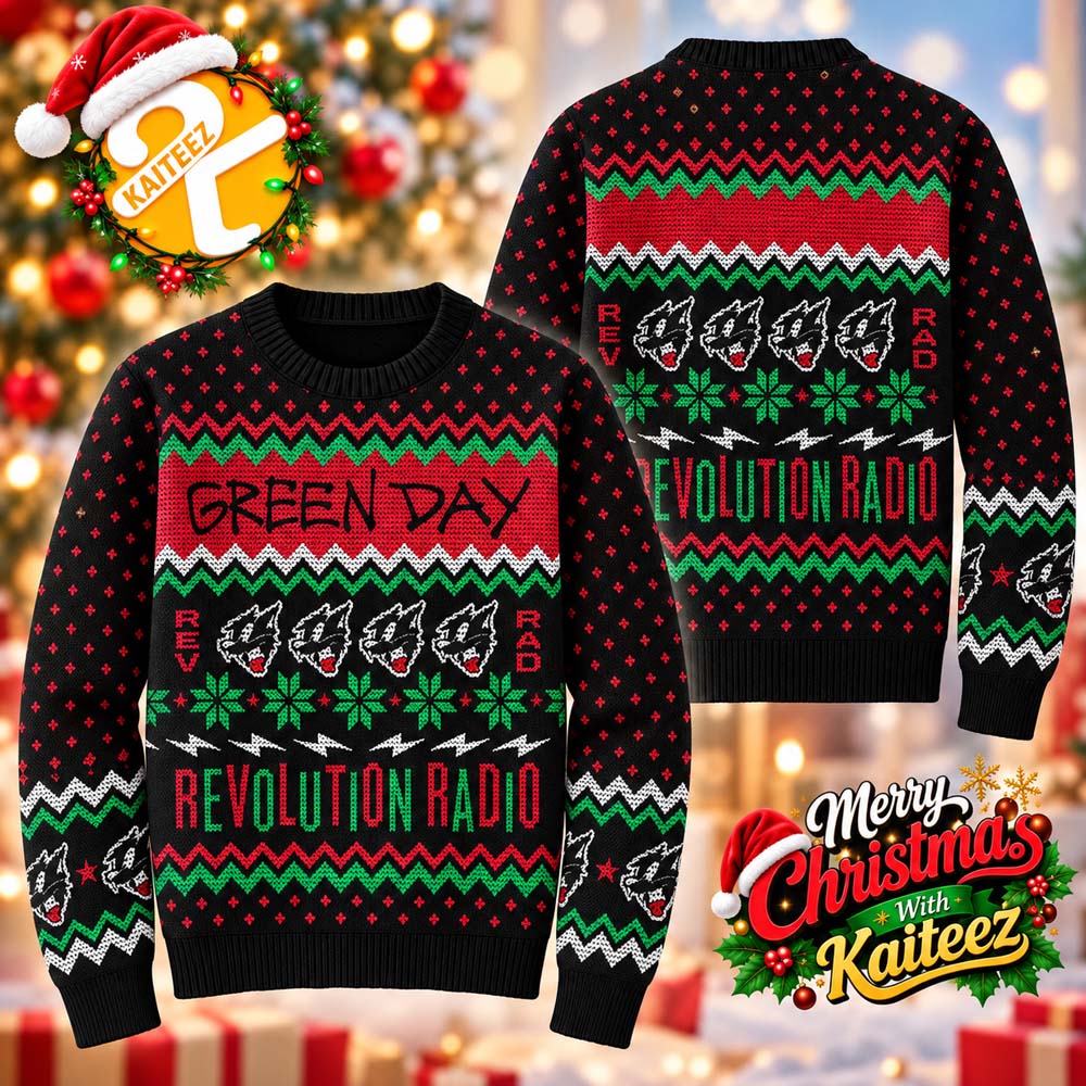 Green Day Rev Rad Ugly Christmas Sweater Green Day Rev Rad Ugly Christmas Sweater