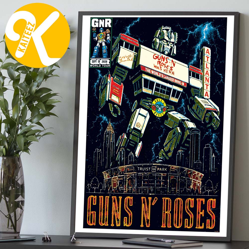 Guns N Roses Atlanta GA Event Poster At Truist Park In Atlanta GA On September 19 2026 Home Decor Poster Canvas Guns N Roses Atlanta GA Event Poster At Truist Park In Atlanta GA On September 19 2026 Home Decor Poster Canvas