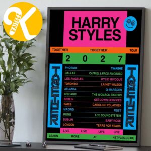Harry Styles Together Together Tour 2027 Schedule Home Decor Poster Canvas