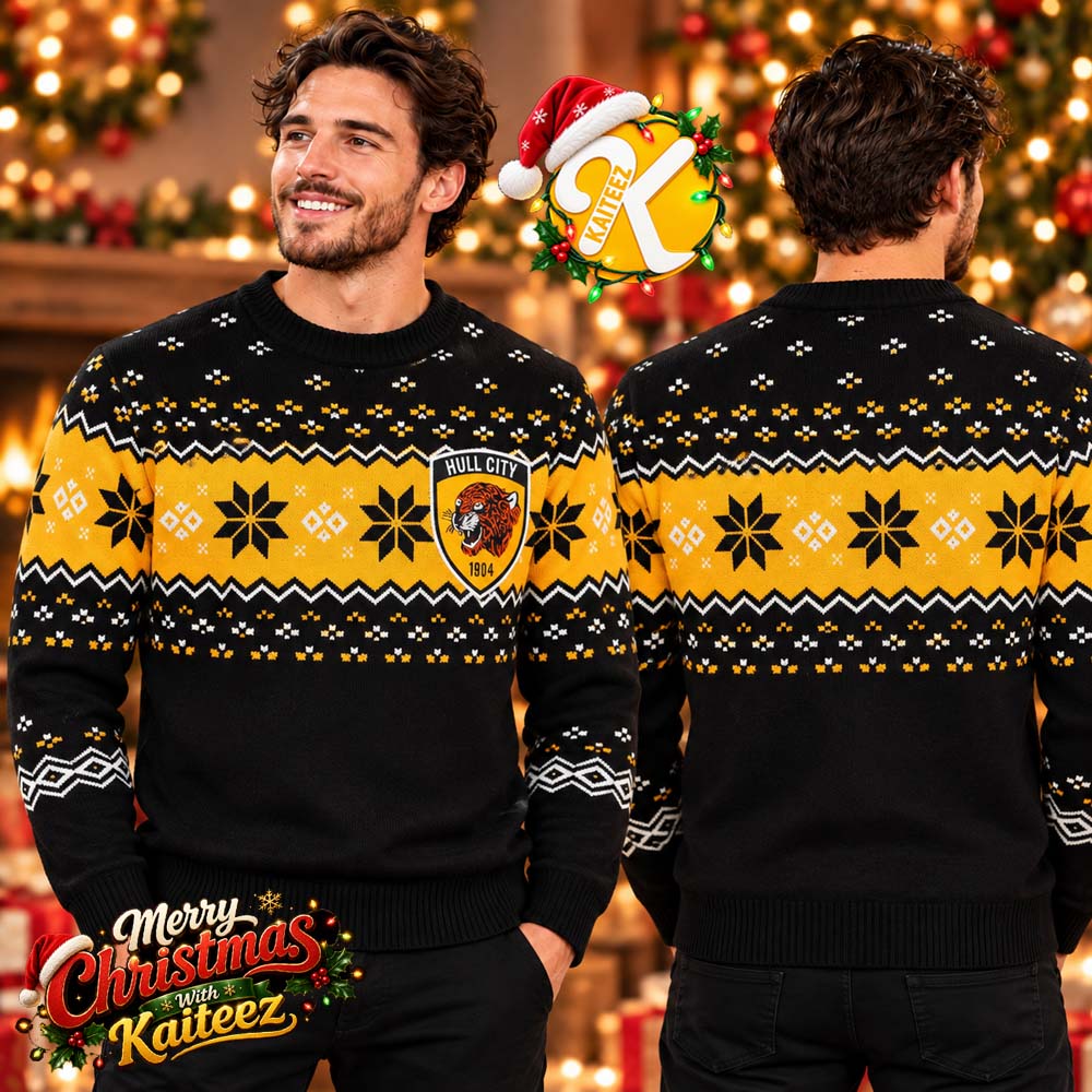 Hull City Xmas Holiday Knit Christmas Jumper Ugly Sweater Hull City Xmas Holiday Knit Christmas Jumper Ugly Sweater