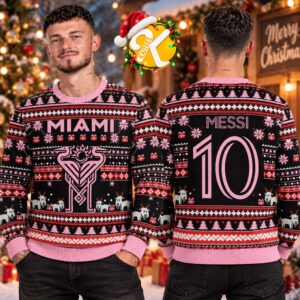 Inter Miami Soccer Club Christmas Personalized Ugly Sweater