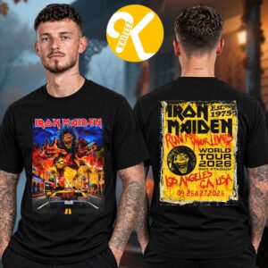 Iron Maiden Los Angeles CA Exclusive Event Tee At BMO Stadium In Los Angeles CA On September 26 27 2026 Two Sided Unisex T-Shirt
