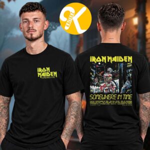 Iron Maiden Merch Somewhere In Time 40th Anniversary Collection Tracklist Two Sided Unisex T-Shirt