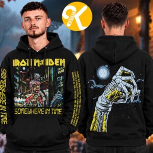 Iron Maiden Merch Somewhere In Time 40th Anniversary Collection Unisex Hoodie