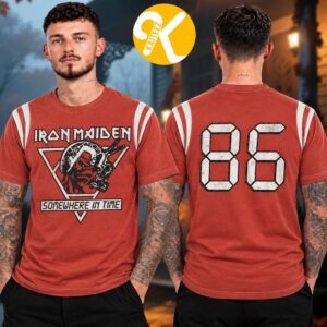 Iron Maiden Merch Somewhere In Time 40th Anniversary Collection Vintage Red Unisex T-Shirt