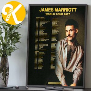 James Marriott World Tour 2027 Tour Dates Home Decor Poster Canvas