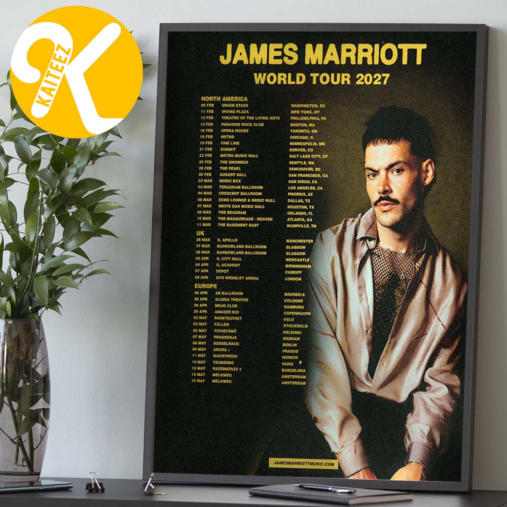 James Marriott World Tour 2027 Tour Dates Home Decor Poster Canvas James Marriott World Tour 2027 Tour Dates Home Decor Poster Canvas