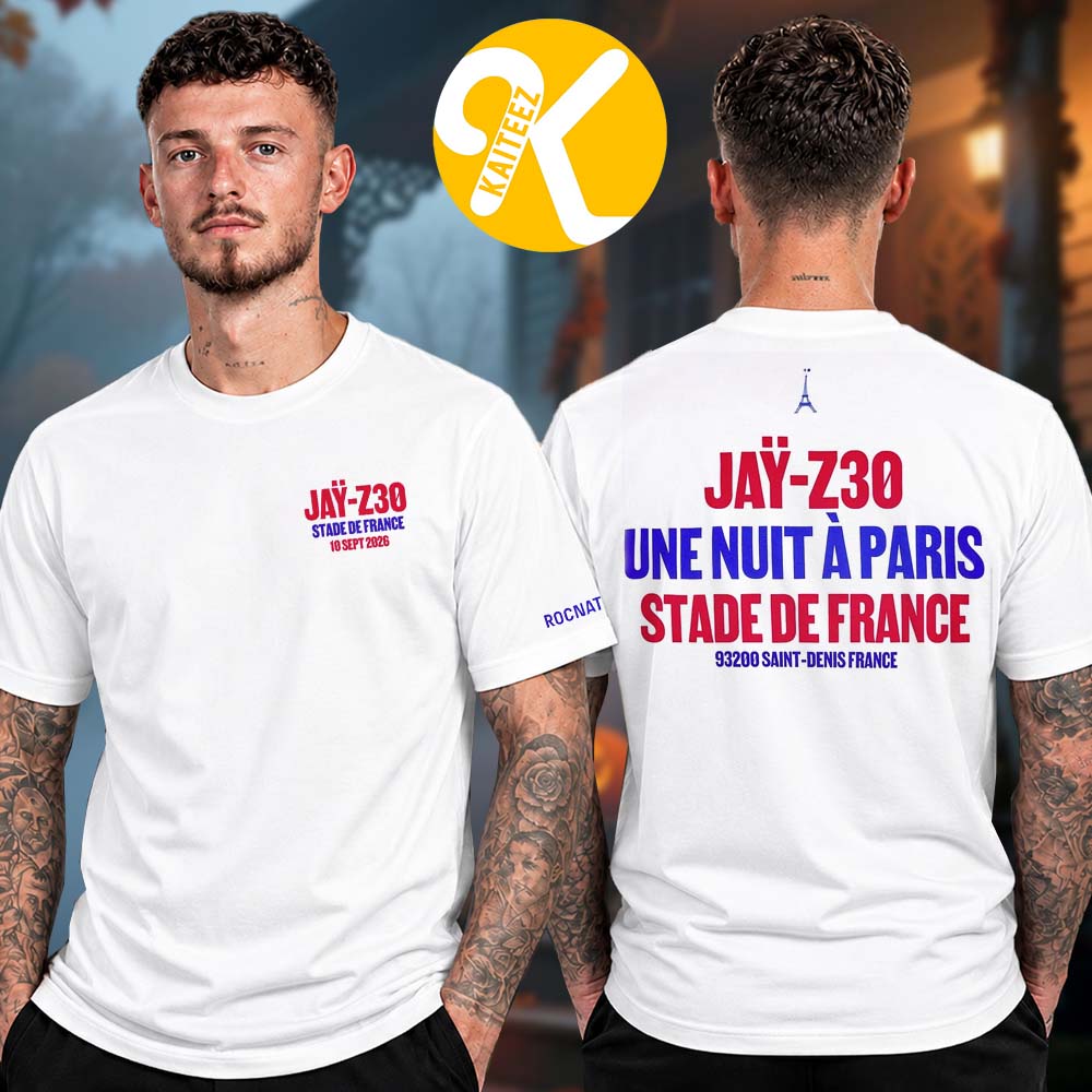 Jay Z Z30 Paris At Stade De France In Paris FR On September 10 2026 One Night In Paris Unisex T-Shirt Jay Z Z30 Paris At Stade De France In Paris FR On September 10 2026 One Night In Paris Unisex T-Shirt