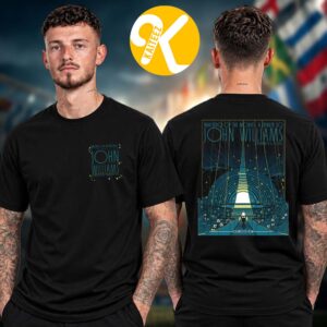 John Williams Merch Maestro Of The Movies A Tribute To John Williams Starlight Black Two Sided Unisex T-Shirt