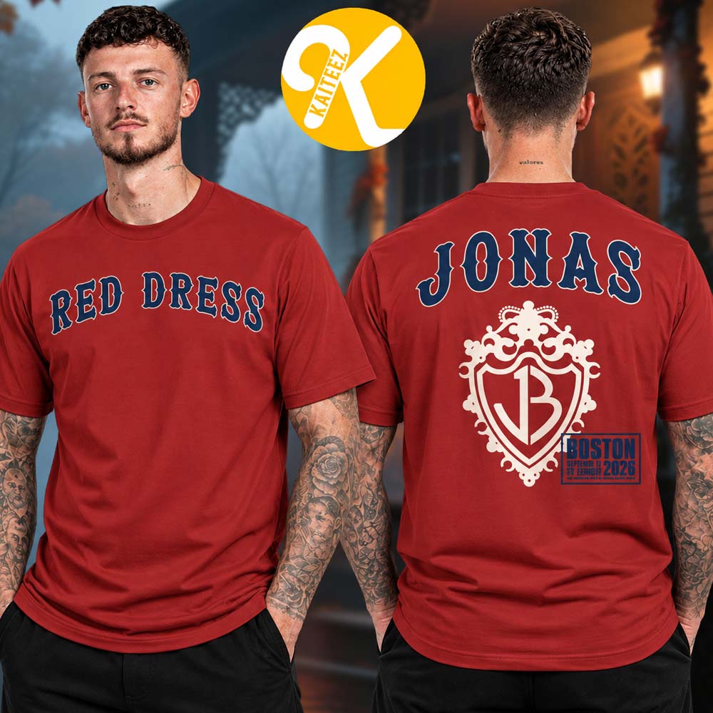 Jonas Brothers Merch Burning Up All Over Again Boston MA Red Dress Unisex T-Shirt Jonas Brothers Merch Burning Up All Over Again Boston MA Red Dress Unisex T-Shirt