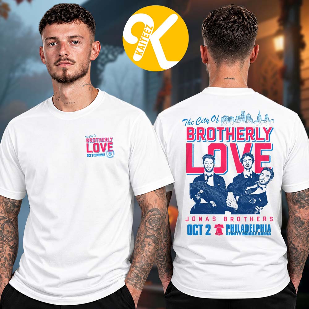 Jonas Brothers Merch Burning Up All Over Again Philadelphia PA City Two Sided Unisex T-Shirt Jonas Brothers Merch Burning Up All Over Again Philadelphia PA City Two Sided Unisex T-Shirt