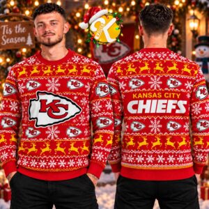 Kansas City Chiefs NFL Big Logo Knit Ugly Christmas Sweater