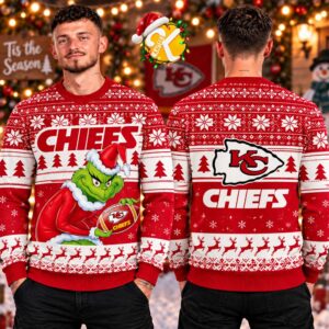 Kansas City Chiefs NFL Funny Grinch Ugly Christmas Sweater