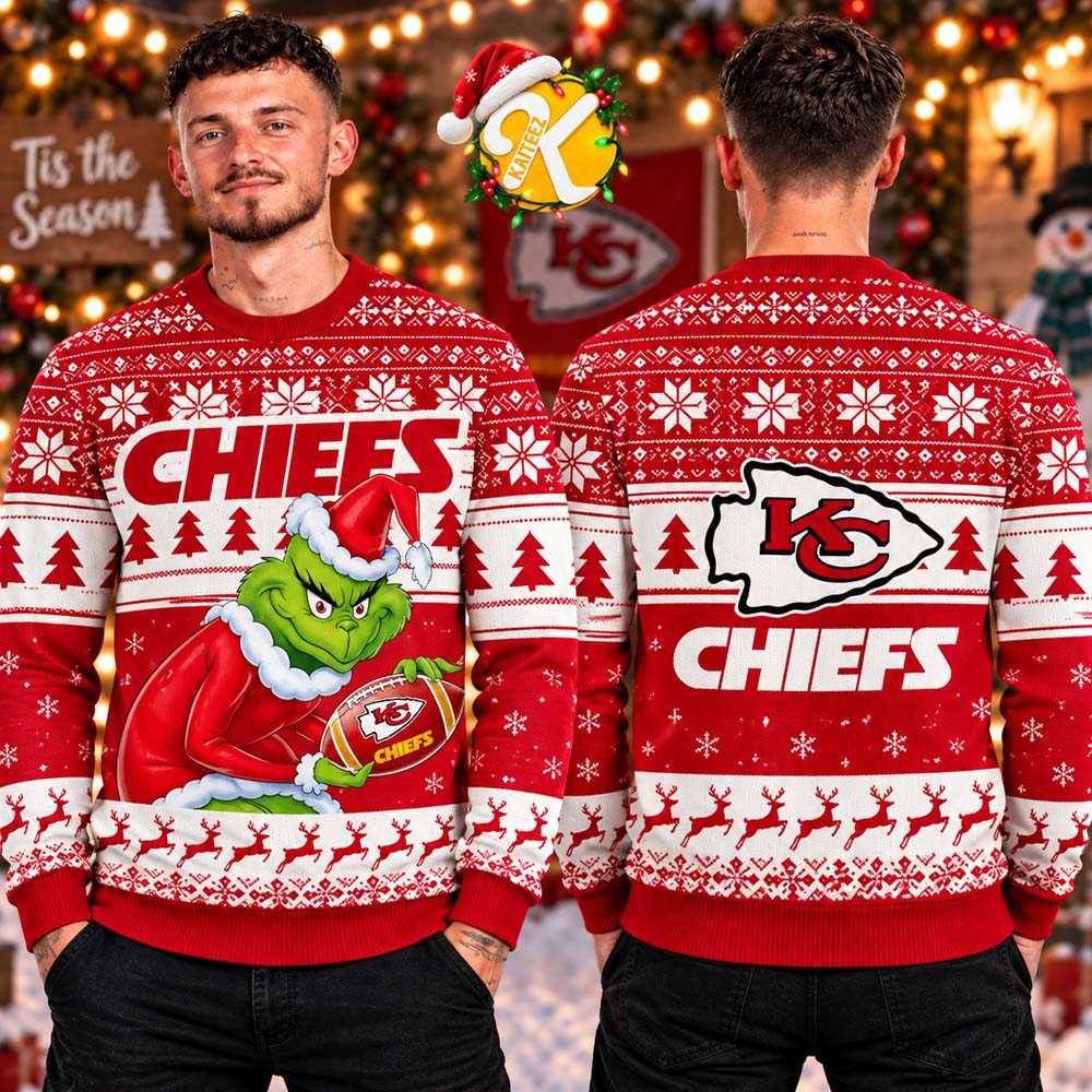 Kansas City Chiefs NFL Funny Grinch Ugly Christmas Sweater Kansas City Chiefs NFL Funny Grinch Ugly Christmas Sweater