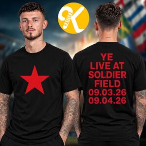 Kanye West Merch Ye Live At Soldier Field On September 3 4 2026 Two Sided Unisex T-Shirt