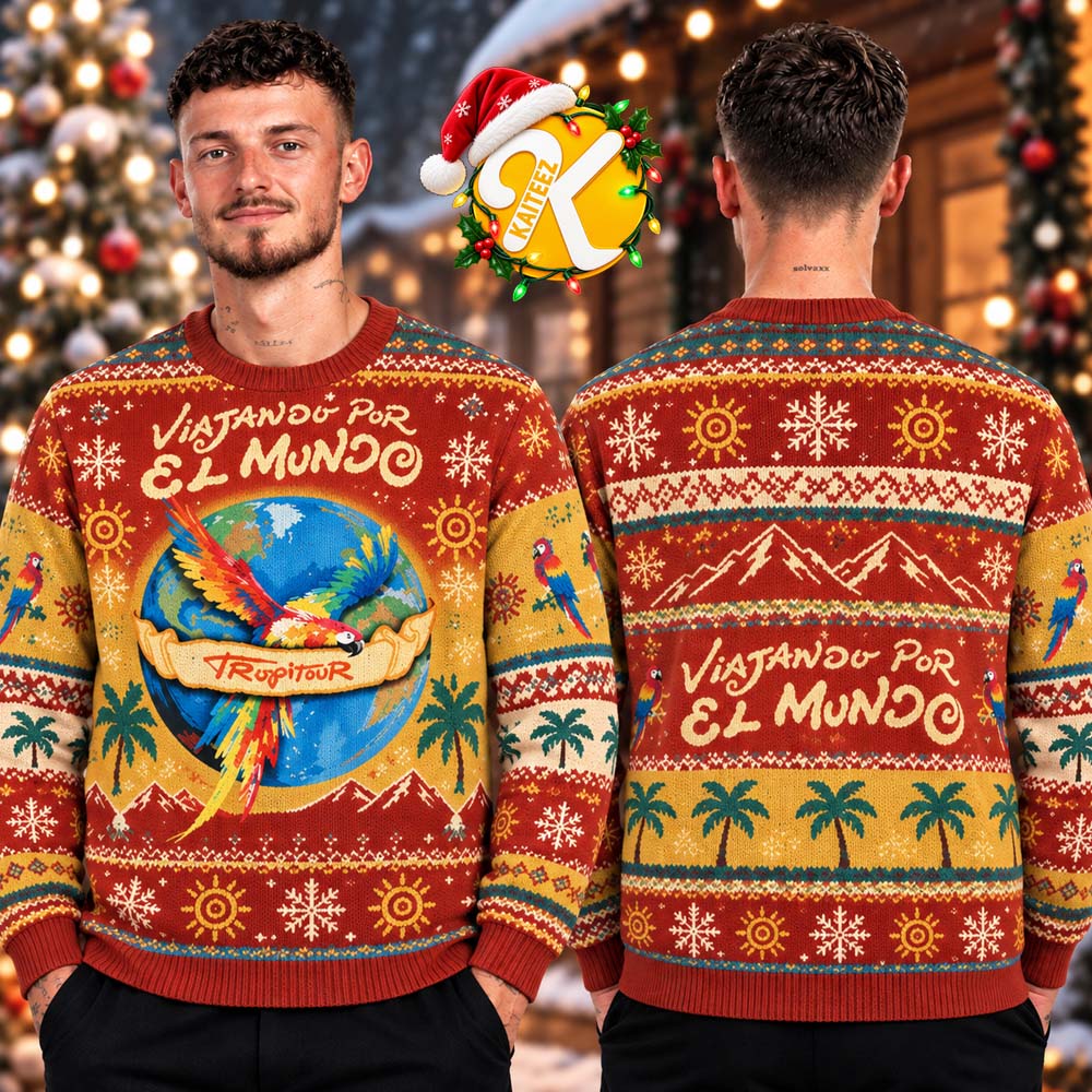 Karol G Viajando Por El Mundo Ugly Christmas Sweater Karol G Viajando Por El Mundo Ugly Christmas Sweater
