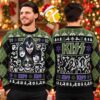 Kiss Band Holiday Guitar Wreath Ugly Christmas Sweater Kiss Band Holiday Guitar Wreath Ugly Christmas Sweater