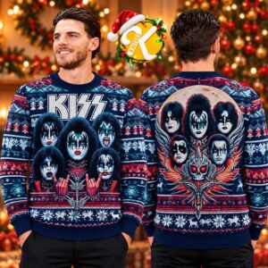 Kiss Band I Love You Ugly Christmas Sweater