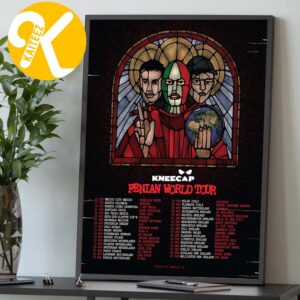 Kneecap Fenian World Tour 2026 Tour Dates Home Decor Poster Canvas