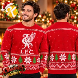 Liverpool LFC Fairisle Christmas Jumper Red Ugly Sweater