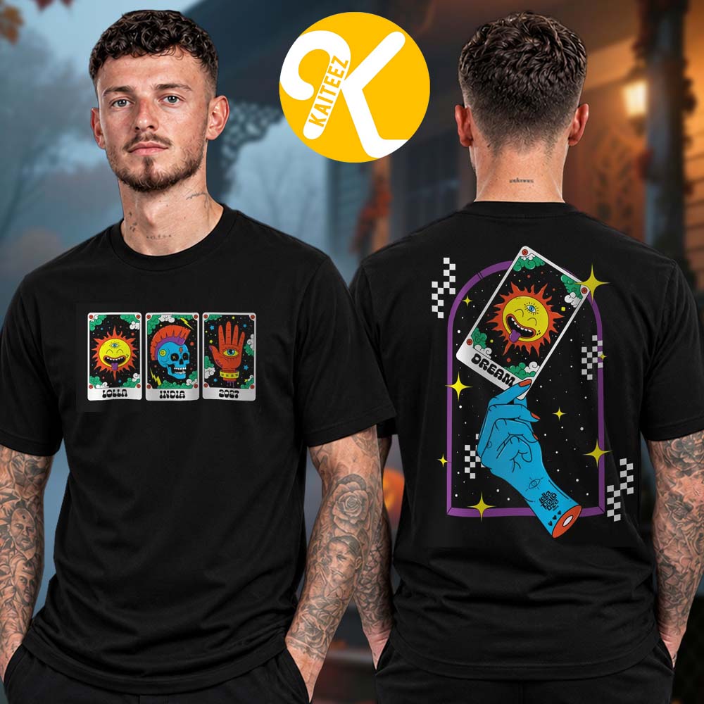 Lollapalooza India Festival 2027 Merch On Shuffle Two Sided Unisex T-Shirt Lollapalooza India Festival 2027 Merch On Shuffle Two Sided Unisex T-Shirt