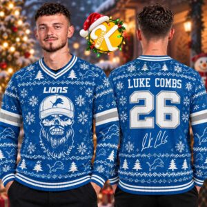 Luke Combs Detroit Lions Best Gift For Fans Ugly Christmas Sweater