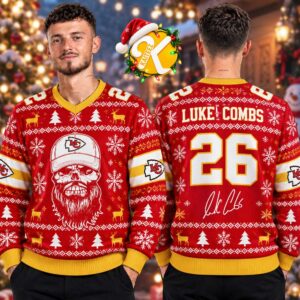 Luke Combs KC Chiefs Best Gift For Fans Ugly Christmas Sweater