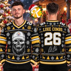 Luke Combs Pittsburgh Steelers Best Gift For Fans Ugly Christmas Sweater