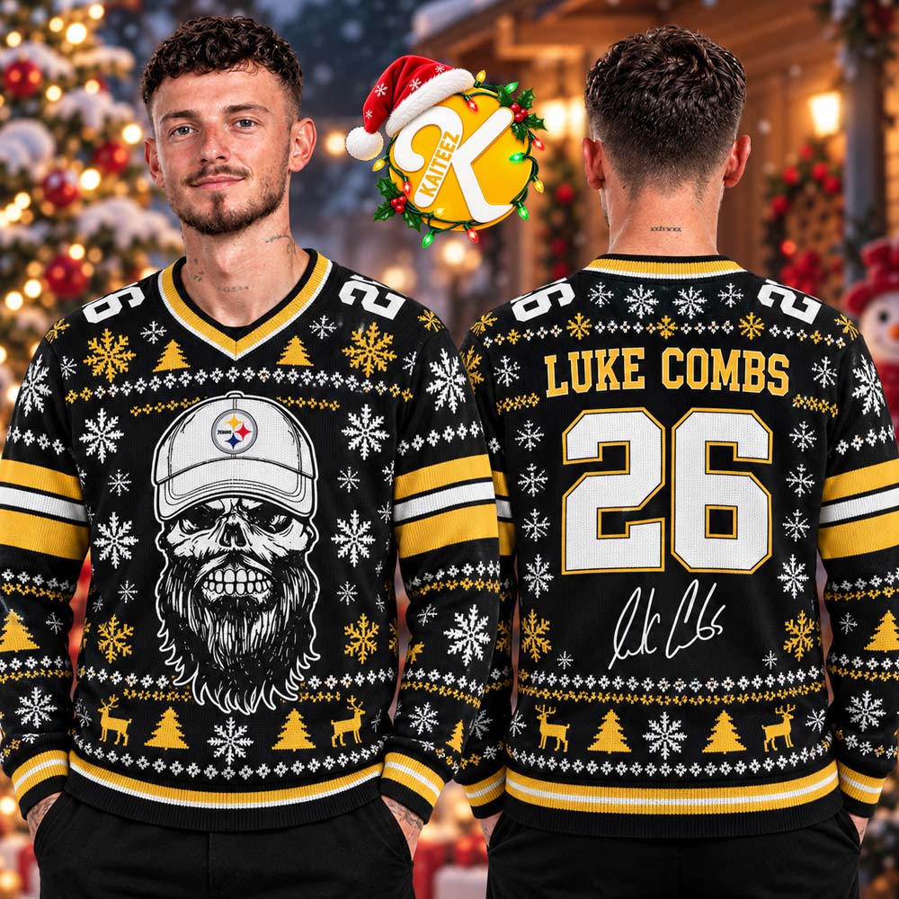 Luke Combs Pittsburgh Steelers Best Gift For Fans Ugly Christmas Sweater Luke Combs Pittsburgh Steelers Best Gift For Fans Ugly Christmas Sweater