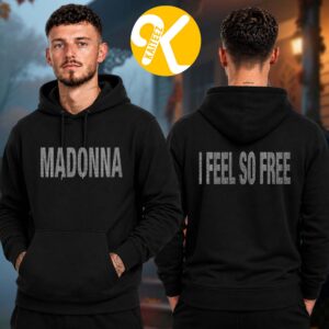 Madonna Merch I Feel So Free Rhinestone Two Sided Unisex T-Shirt