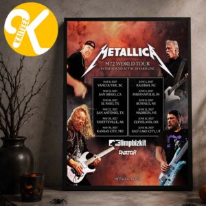 Metallica M72 World Tour 2027 North America Tour Dates Home Decor Poster Canvas