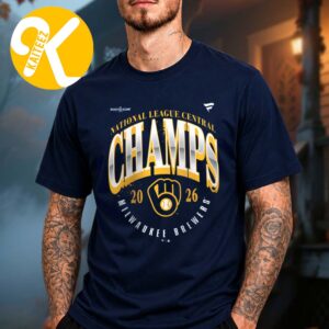 Milwaukee Brewers Merch NL Central Division Champions Locker Room Unisex T-Shirt