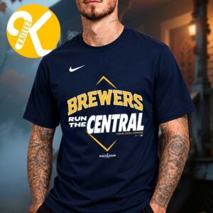 Milwaukee Brewers Merch NL Central Division Champions Nike Logo Unisex T-Shirt