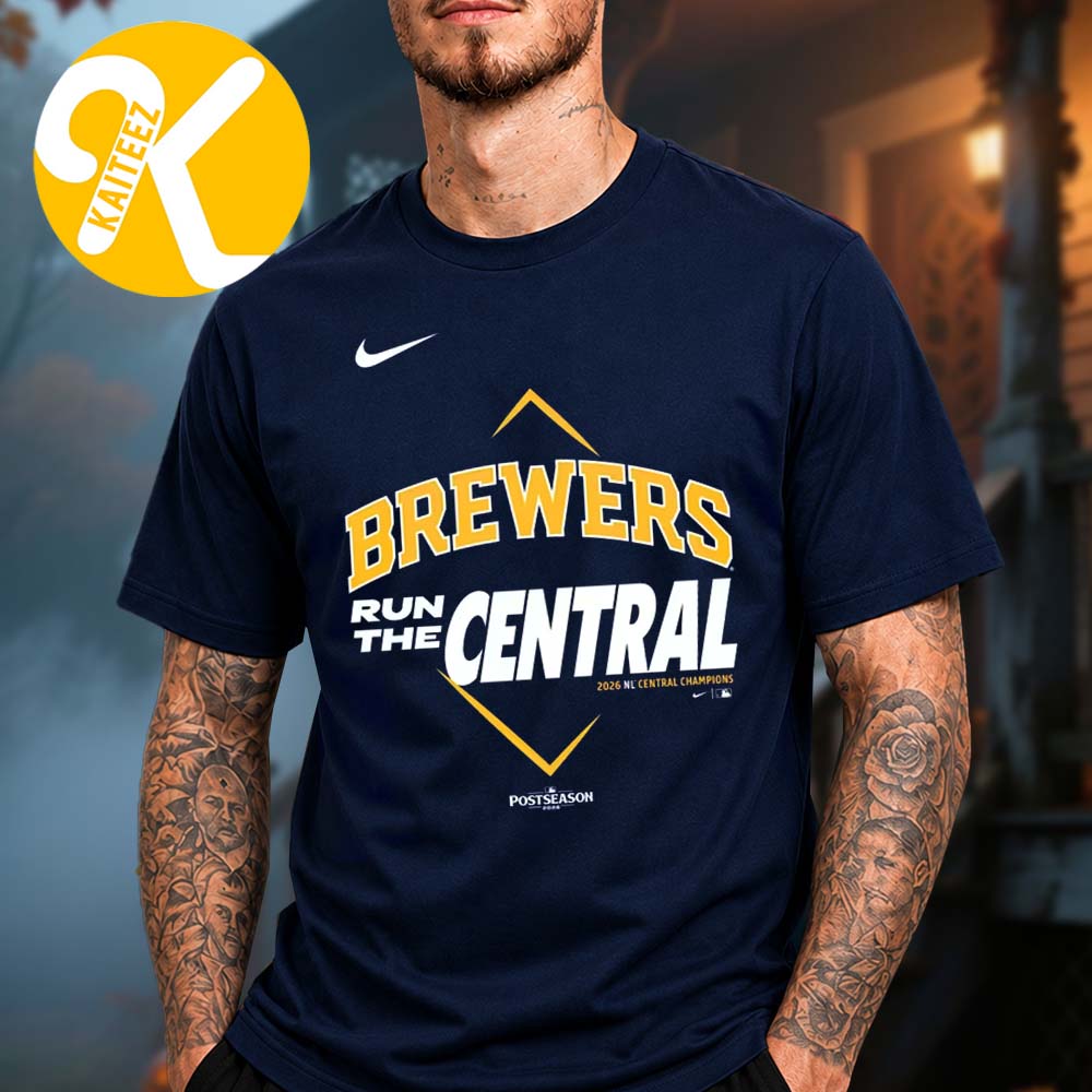Milwaukee Brewers Merch NL Central Division Champions Nike Logo Unisex T-Shirt Milwaukee Brewers Merch NL Central Division Champions Nike Logo Unisex T-Shirt