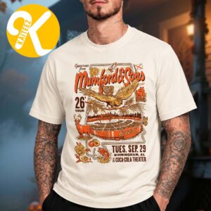 Mumford And Sons Birmingham AL Event Poster At The Coca Cola Theater In Birmingham AL On September 29 2026 Unisex T-Shirt