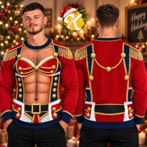 Muscle Body Funny Christmas Gift For Husband Prince Jacket Ugly Sweater