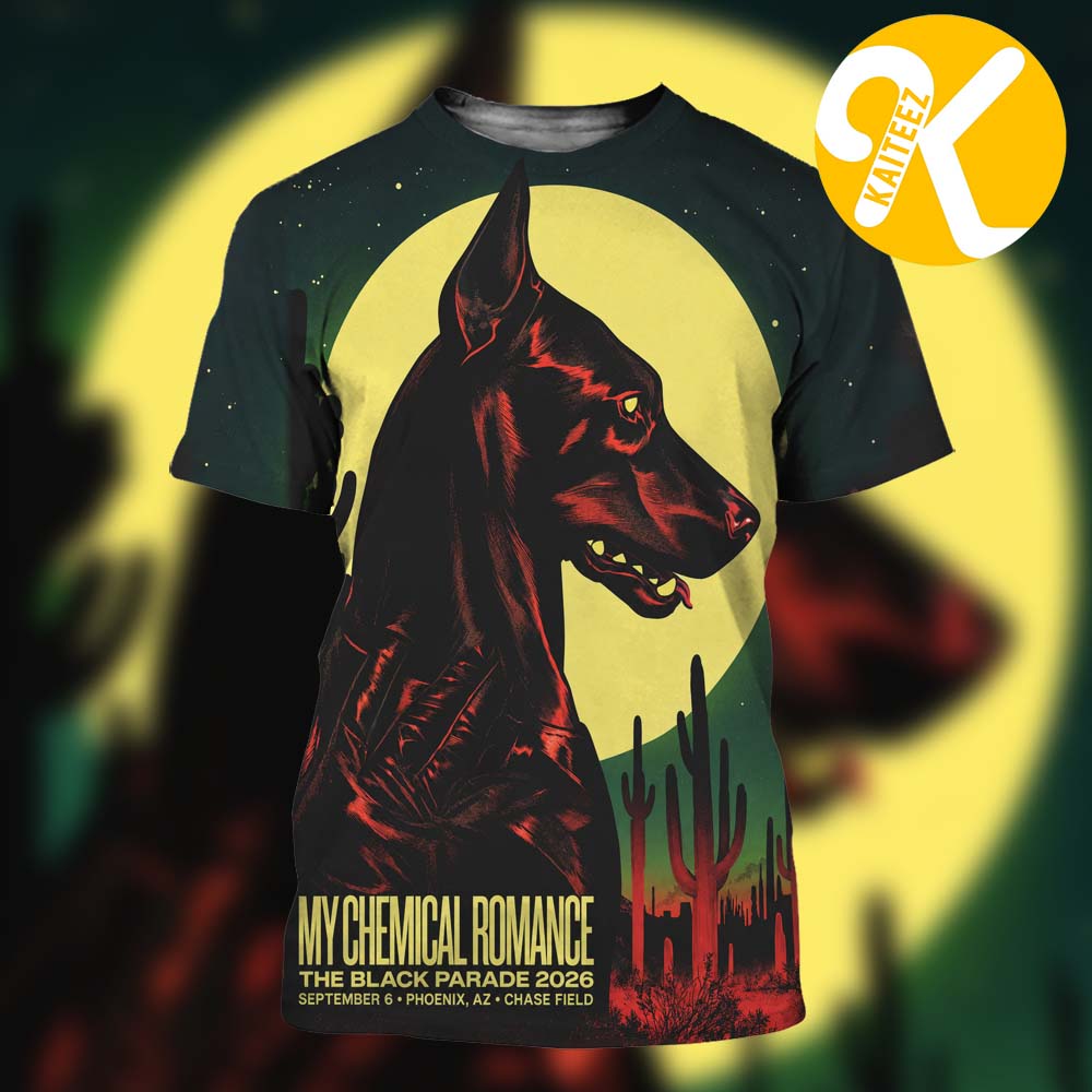 My Chemical Romance Phoenix AZ Exclusive Event Poster At Chase Field In Phoenix AZ On September 6 2026 All Over Print Shirt My Chemical Romance Phoenix AZ Exclusive Event Poster At Chase Field In Phoenix AZ On September 6 2026 All Over Print Shirt