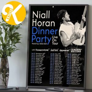 Niall Horan Dinner Party World Tour 2026 2027 Tour Dates Home Decor Poster Canvas