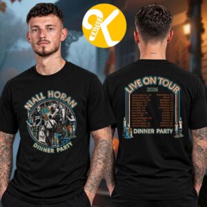 Niall Horan Merch Dinner Party Live On Tour 2026 Live On Tour Two Sided Unisex T-Shirt