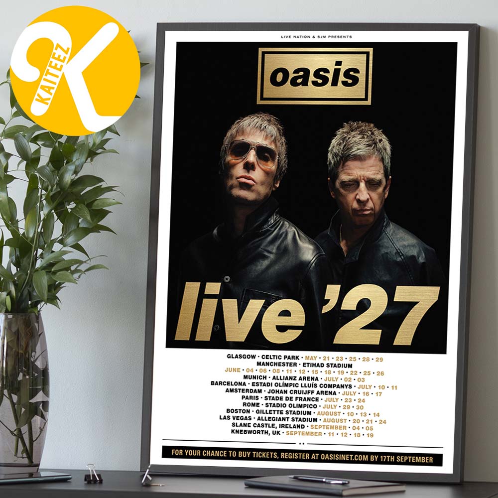 Oasis Live 27 Photo Tour Dates Home Decor Poster Canvas Oasis Live 27 Photo Tour Dates Home Decor Poster Canvas