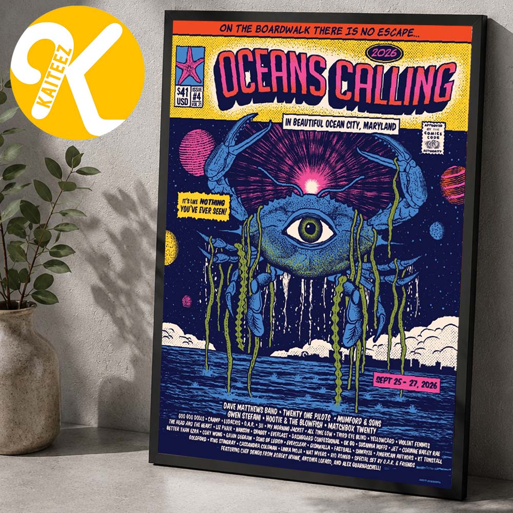 Oceans Calling Festival 2026 In Ocean City MD On September 25-27 2026 Lineup Home Decor Poster Canvas Oceans Calling Festival 2026 In Ocean City MD On September 25-27 2026 Lineup Home Decor Poster Canvas