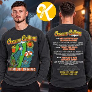 Oceans Calling Festival 2026 In Ocean City MD On September 25-27 2026 Map Lineup Two Sided Unisex Longsleeve Shirt