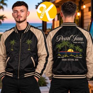 Pearl Jam Merch Ohana Festival 2026 In Dana Point CA On September 27 2026 Palm Satin Jacket
