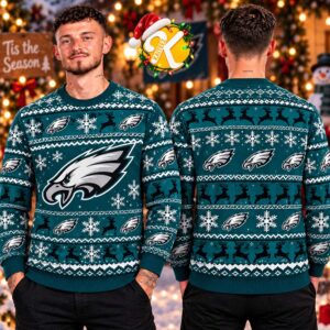 Philadelphia Eagles NFL Big Logo Knit Ugly Christmas Sweater