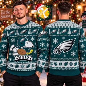 Philadelphia Eagles Snoopy Ugly Christmas Sweater