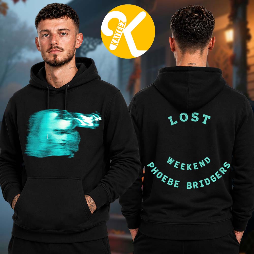 Phoebe Bridgers Merch The Lost Tour 2026 Cyan Portrait Two Sided Unisex Hoodie Phoebe Bridgers Merch The Lost Tour 2026 Cyan Portrait Two Sided Unisex Hoodie