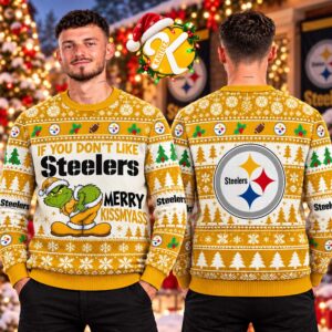 Pittsburgh Steelers Grinch If You Dont Like Steelers Merry Kissmyass Ugly Sweater