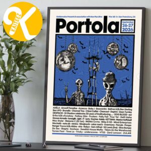 Portola Music Festival 2026 Event Poster Line Up At Pier 80 In San Francisco CA On September 26 27 2026 Home Decor Poster Canvas