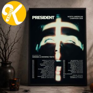 President Event Poster Blood Of Your Empire North American Campaign 2026 Tour Dates Home Decor Poster Canvas